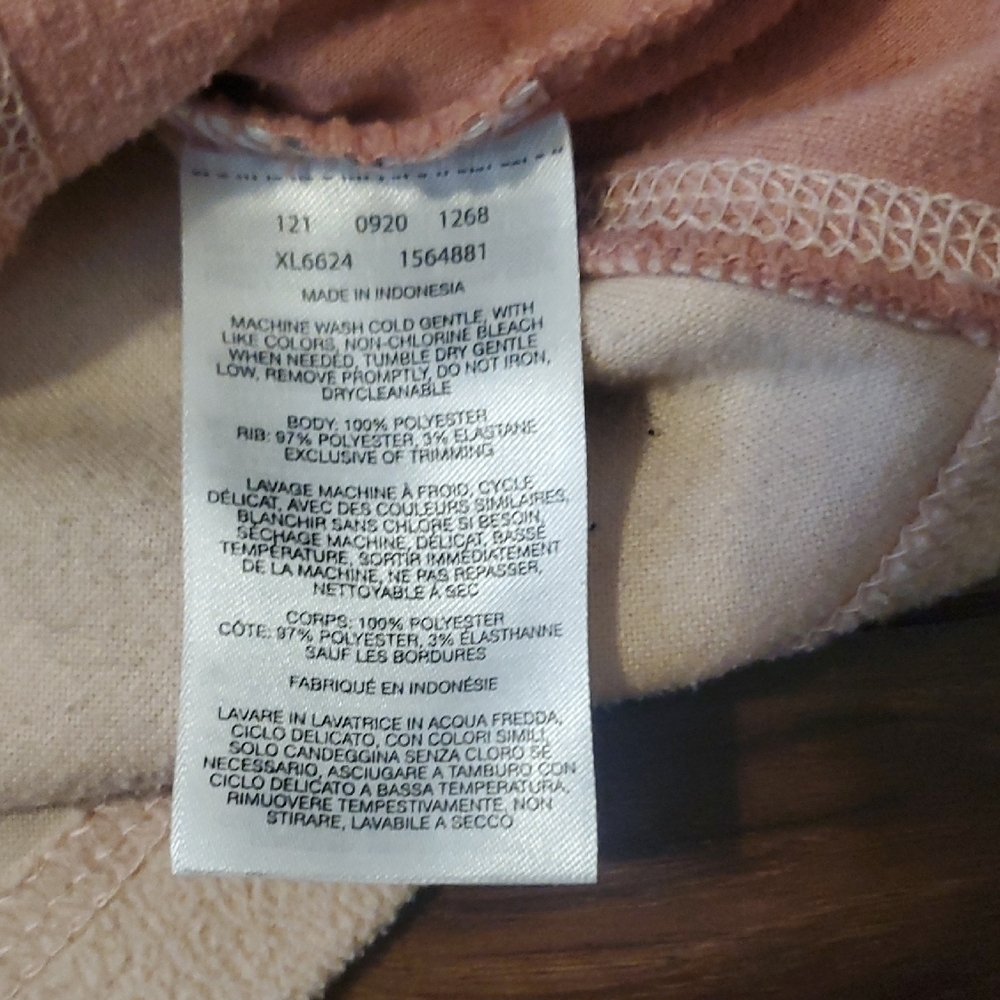Columbia Women's Two-Tone Quarter Zip Sweatshirt - Cream and Pink - Picture 6 of 9